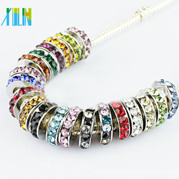 медный круглый кристалл rhinestone spacer бусины 12мм PP01